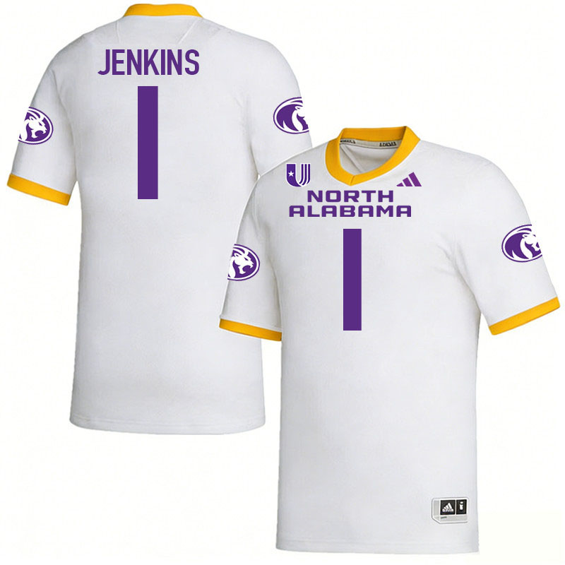 North Alabama Lions #1 Janoris Jenkins College Football Jerseys,Uniforms Stitched-White North Alabama Lions #1 Janoris Jenkins College Football Jerseys,Uniforms Stitched-White